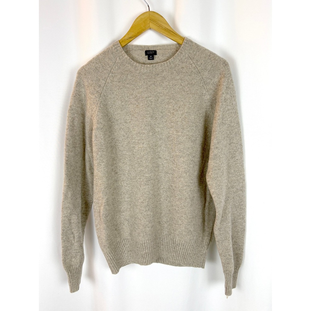J.Crew 100% Lambs wool Raglan Crewneck Minimalist Academic Sweater M
